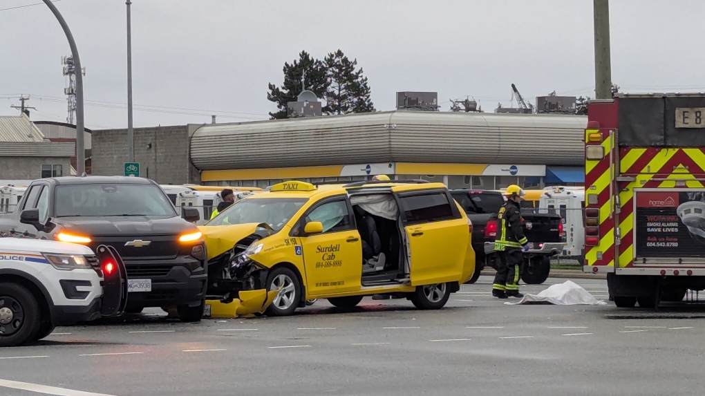 Passenger dead following pickup truck crash in Surrey, B.C. [Video]