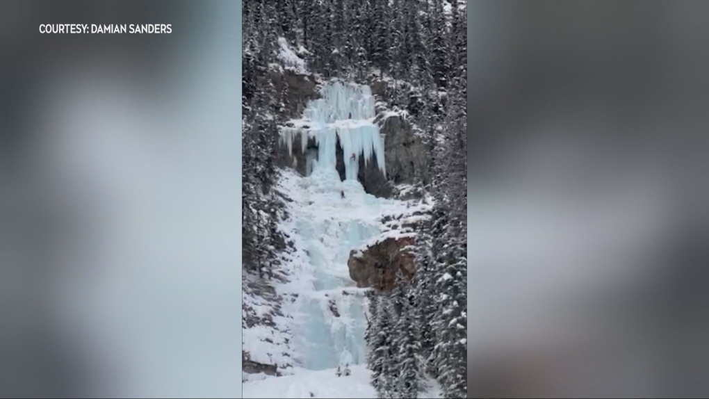 Australian family on vacation at Lake Louise accidentally film ice climbers fall [Video]