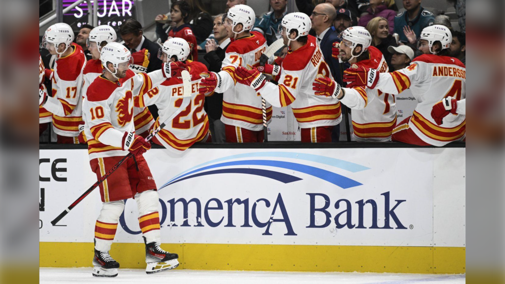 Calgary Flames defeat San Jose Sharks 3-1 [Video]