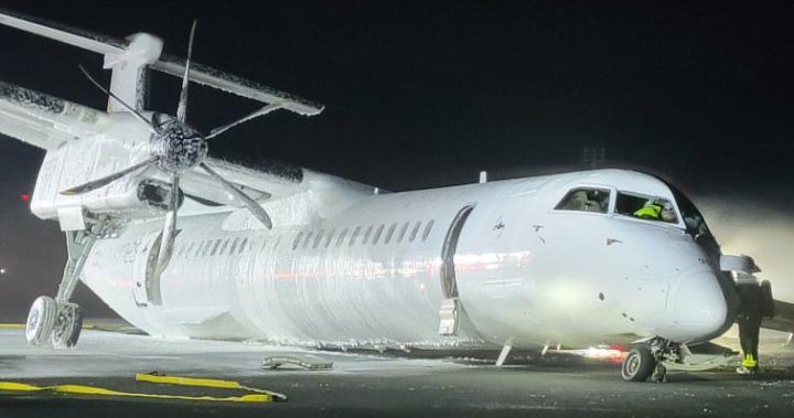 Plane with suspected landing gear issue moved after rough Halifax landing [Video]