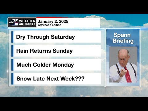 Rain Returns Sunday; Much Colder Air For Next Week | The Alabama Weather Blog [Video]