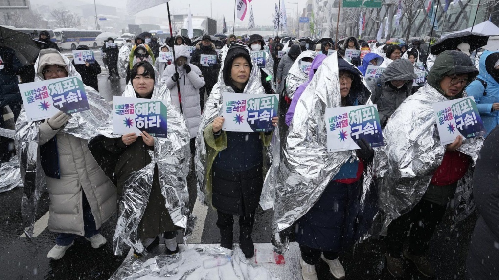 South Korean protesters brave cold to demand Yoon