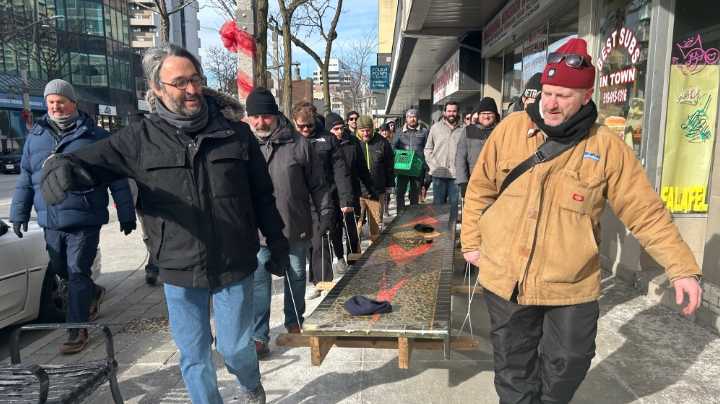 Phog Lounge holds pub funeral procession [Video]