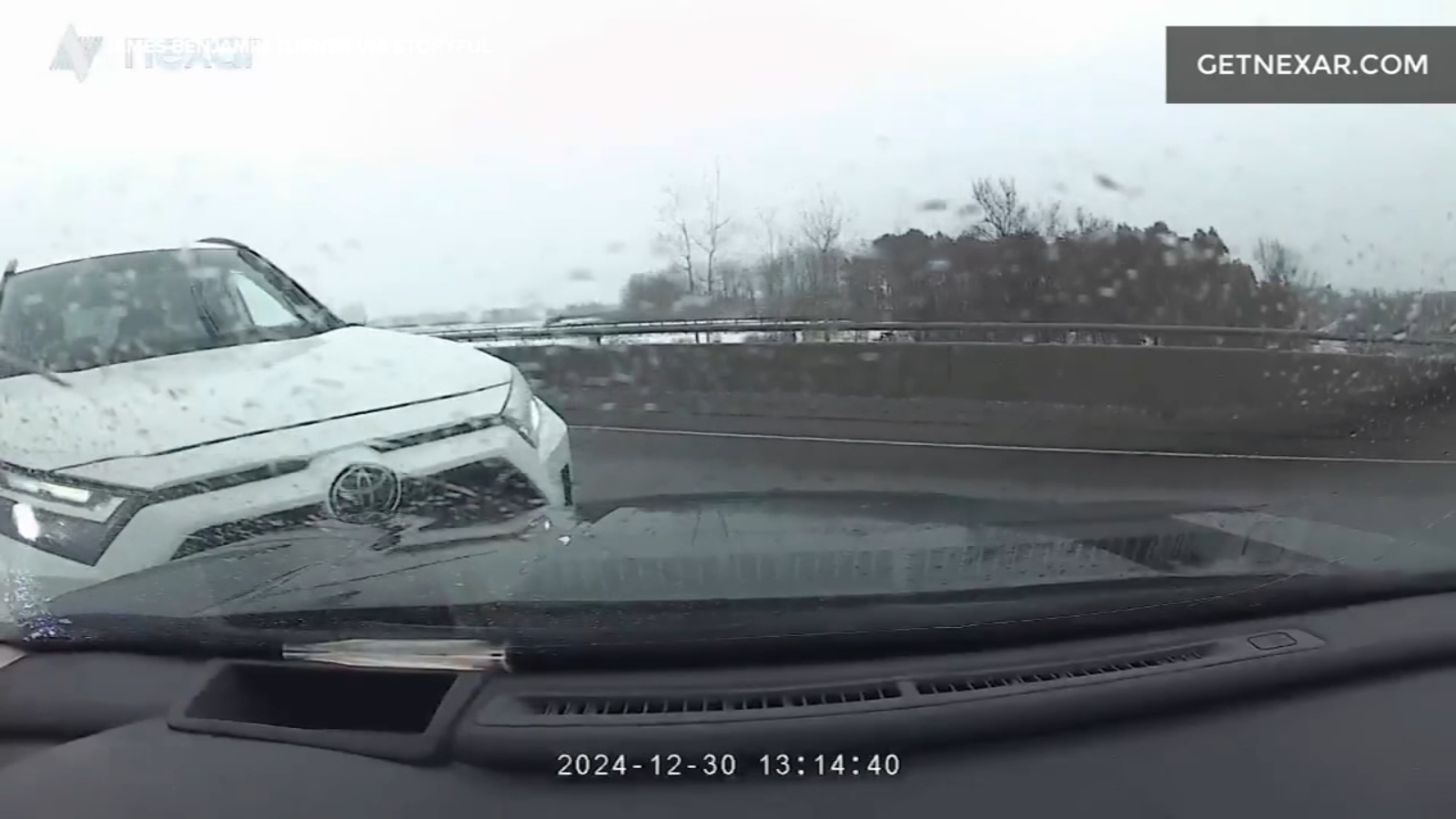 Dashcam video captures driver try to ram car off bridge in road-rage incident in Ontario, Canada