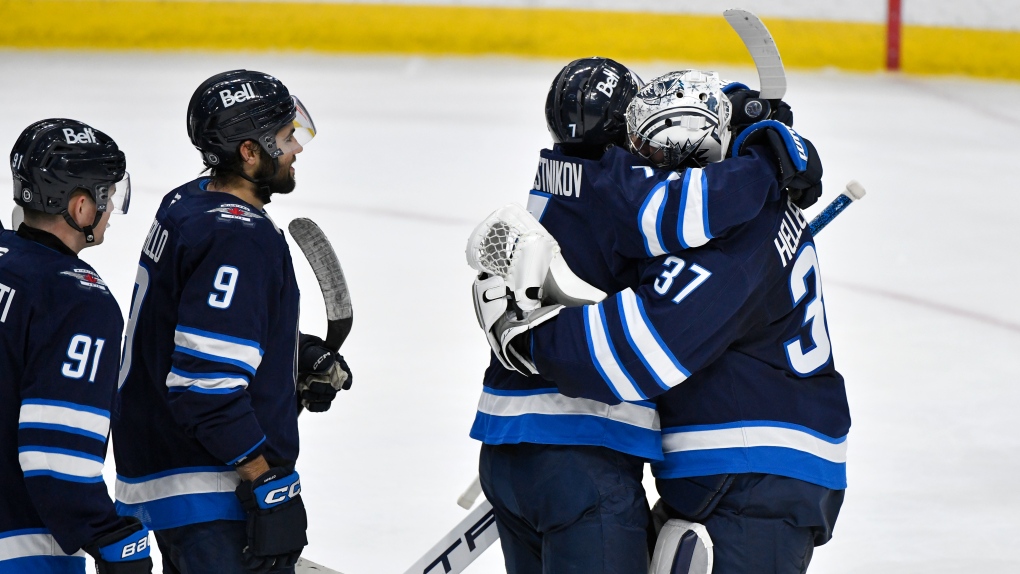 NHL: Winnipeg Jets goalie Hellebuyck celebrates 300 wins [Video]