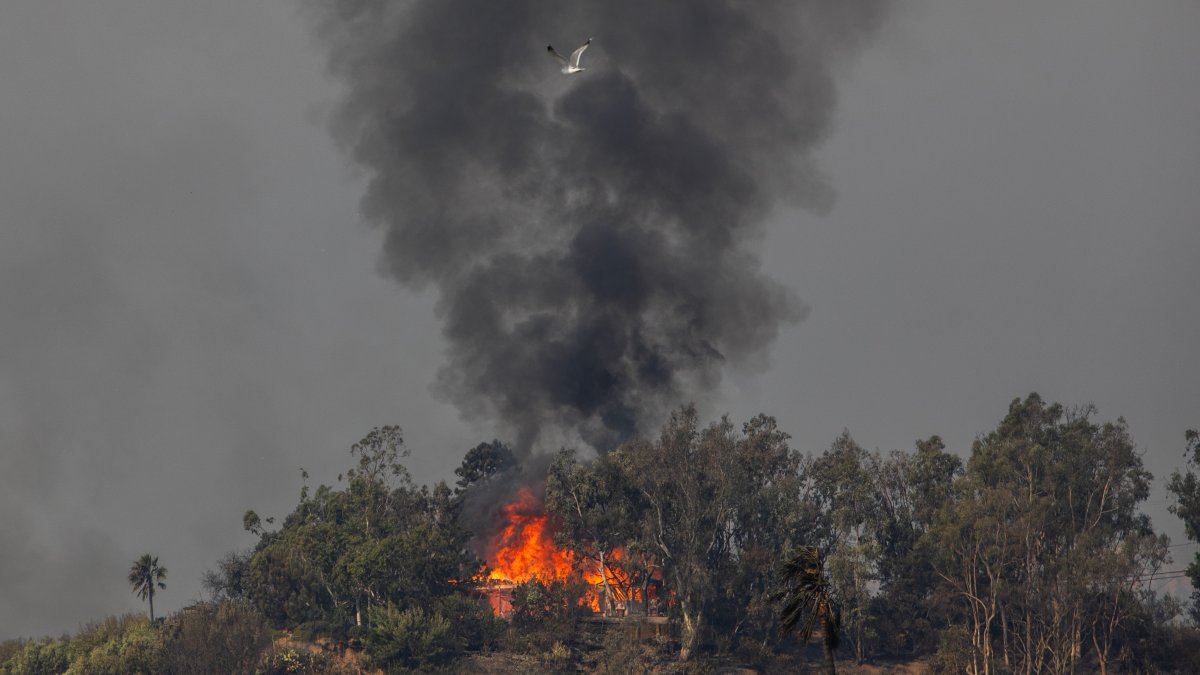 Drone strikes firefighting aircraft over Palisades Fire  NBC Bay Area [Video]