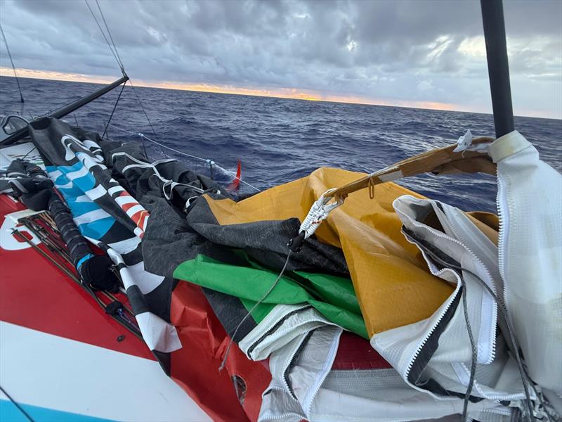 Team Malizia’s Boris Herrmann reports damage, limiting use of his most important headsail [Video]