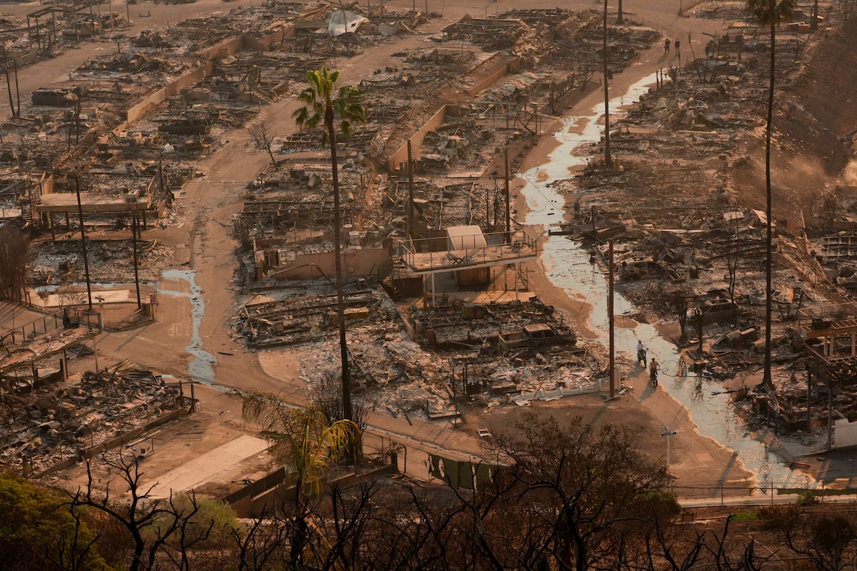 Wildfires devastating Los Angeles grow more slowly as fierce winds die down [Video]