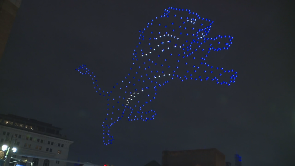 Detroit Lions drone show tonight [Video]