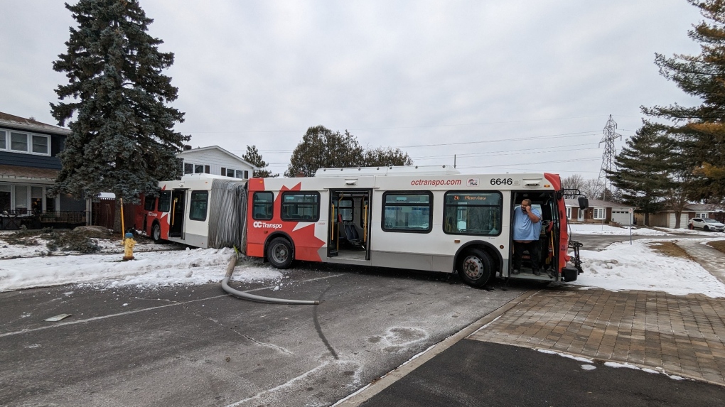 OC Transpo bus nearly collides with home Sunday [Video]