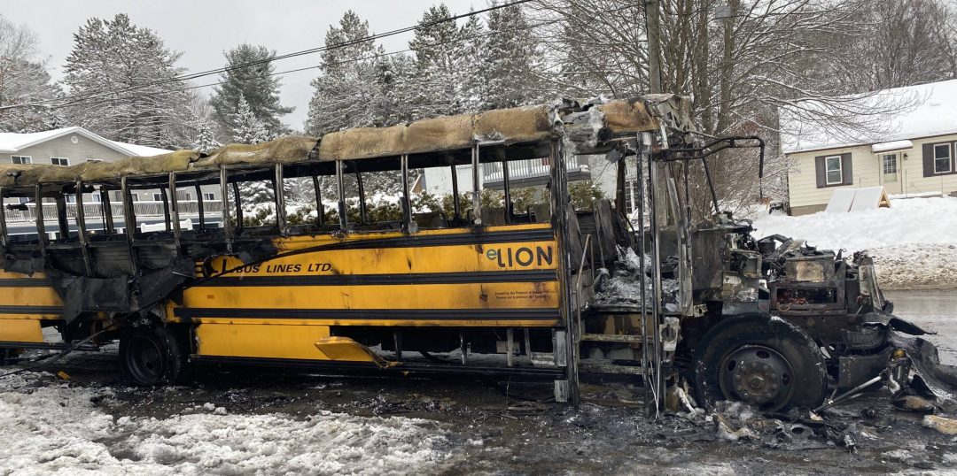 School bus destroyed by fire in Ontario [Video]