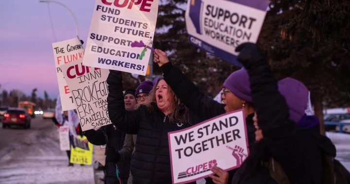 Substitute teachers being used to replace support staff during CUPE strike: Union – Edmonton [Video]