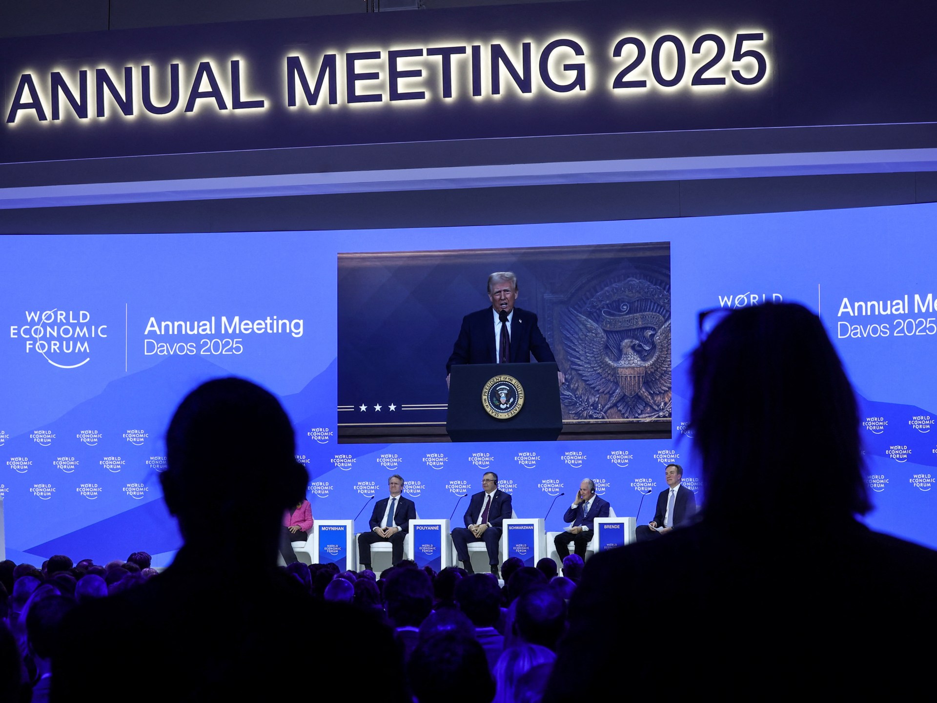 US President Trump threatens tariffs at 2025 Davos World Economic Forum | Donald Trump News [Video]