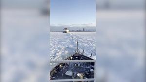 Coast Guard rescues Canadian cargo ship frozen in lake for days [Video]