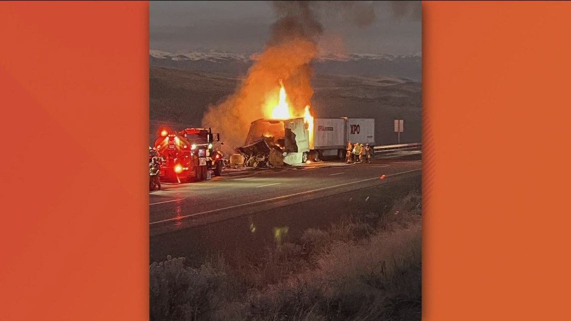 I-84 reopens in eastern Oregon after truck fire forced closure [Video]