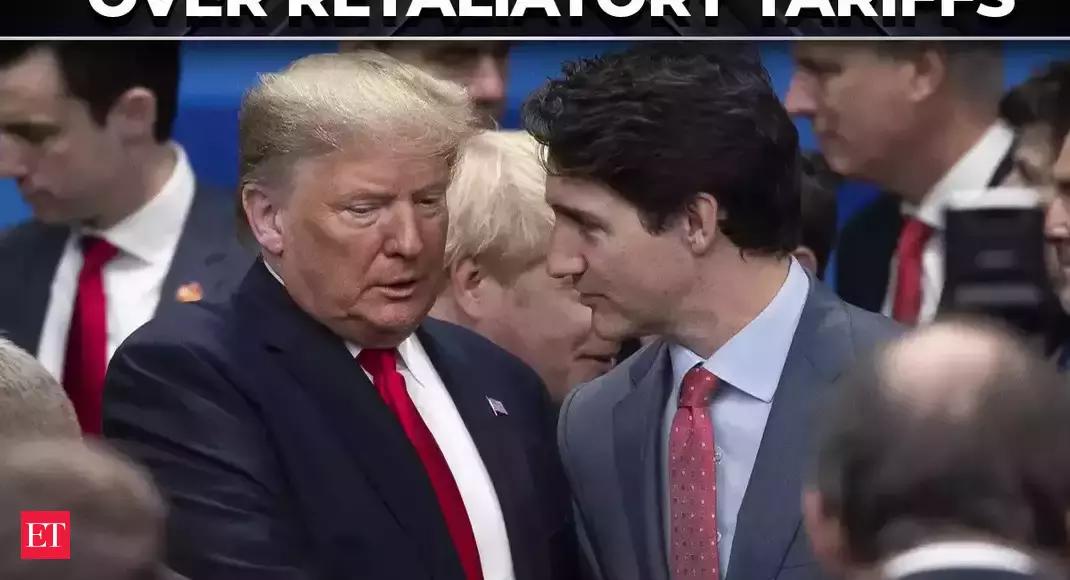 ‘Want to play the game, I won’t mind…’, Donald Trump warns Justin Trudeau over retaliatory tariffs – The Economic Times Video