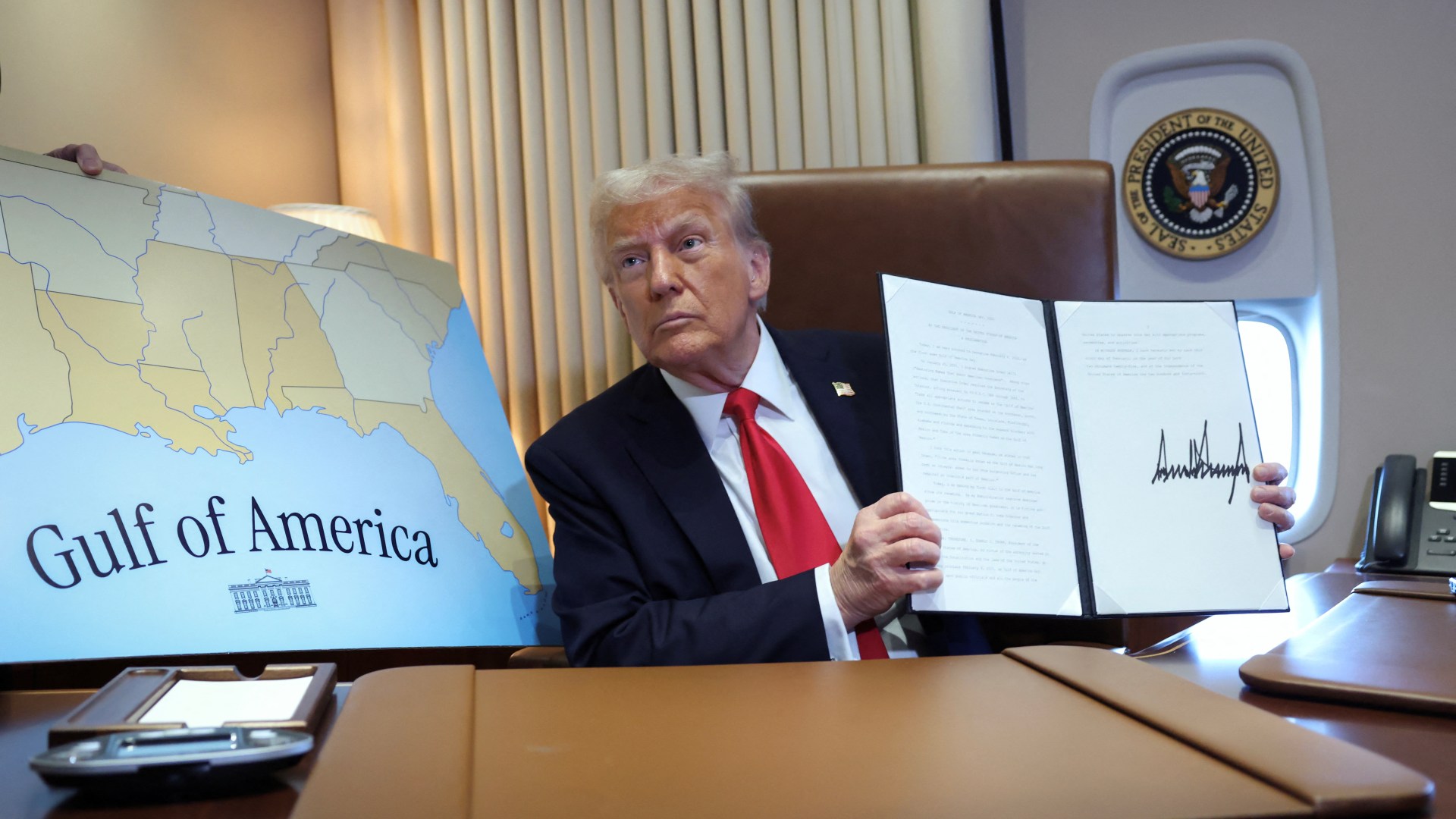 Trump declares Feb 9 ‘Gulf of America Day’ & vows to CHANGE name on Google as he doubles down on Canada being 51st state [Video]