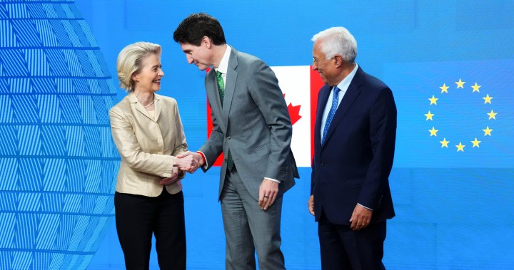 Trudeau meeting NATO, EU leaders as U.S. tariff threat continues – National [Video]