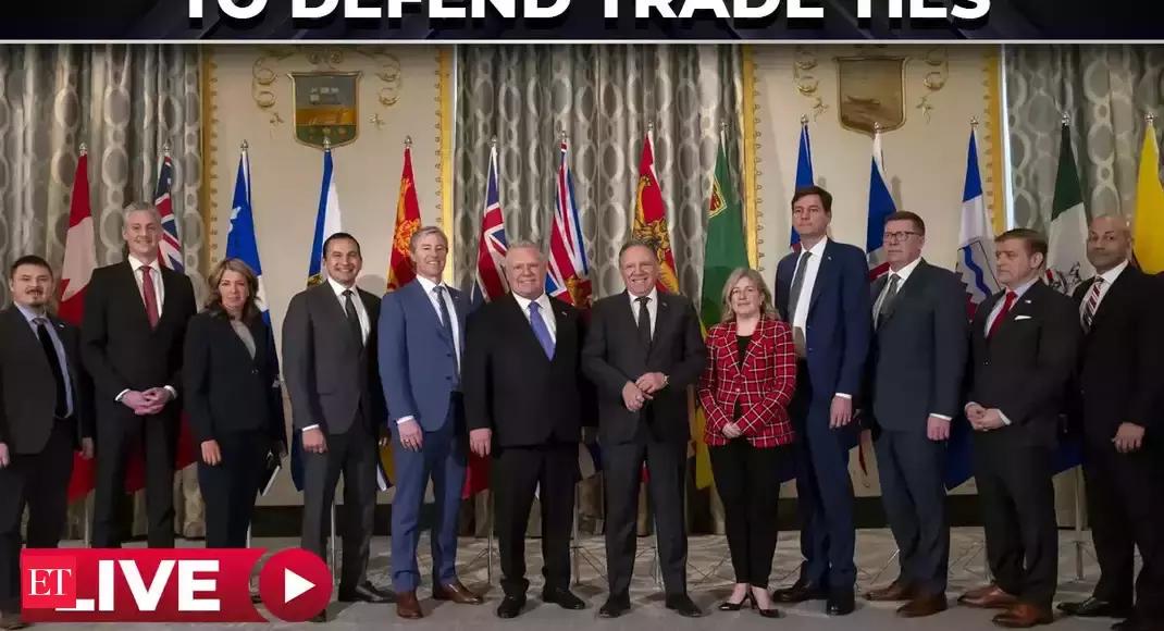 LIVE | Canadas Premiers in Washington DC to defend trade ties amid Trump’s tariff threats – The Economic Times Video