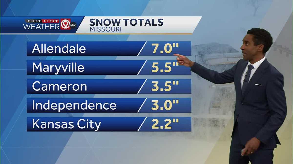 Kansas City Wednesday winter storm snow totals [Video]