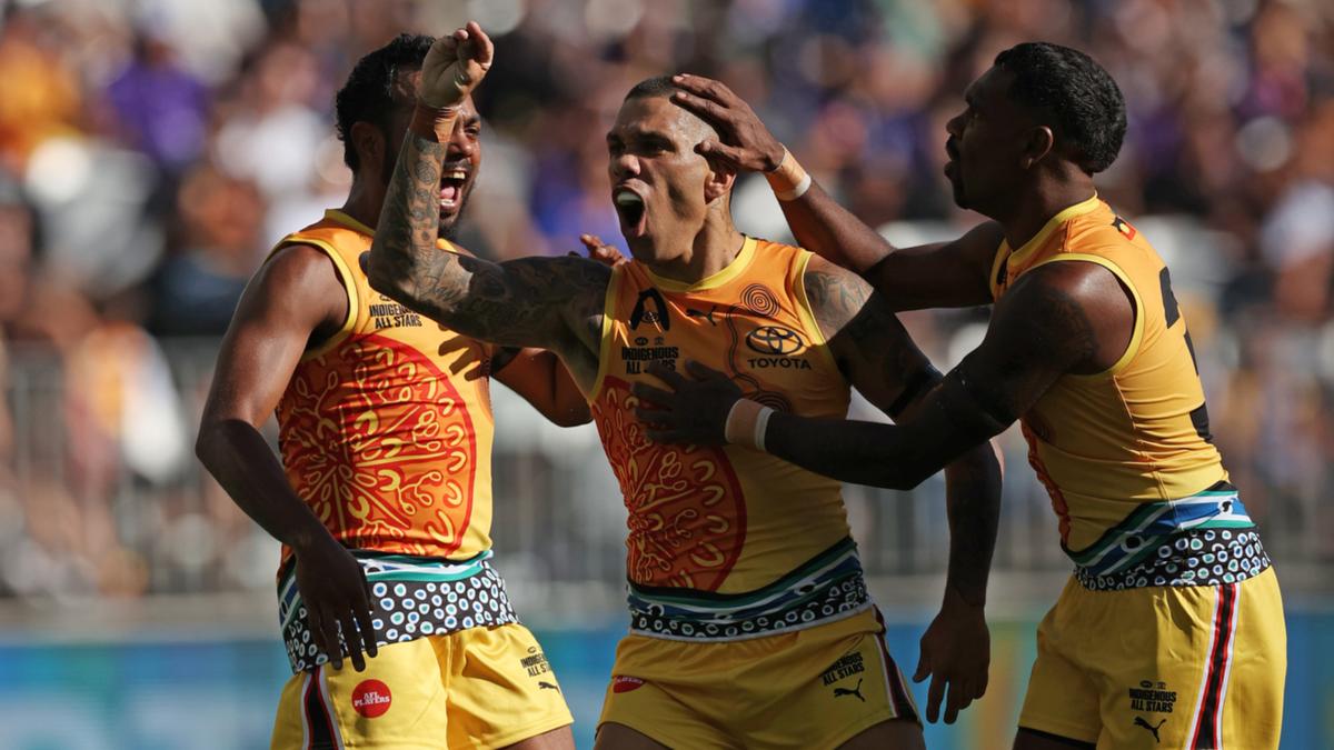 Indigenous All Stars shine bright in dazzling exhibition display against Fremantle at Optus Stadium [Video]