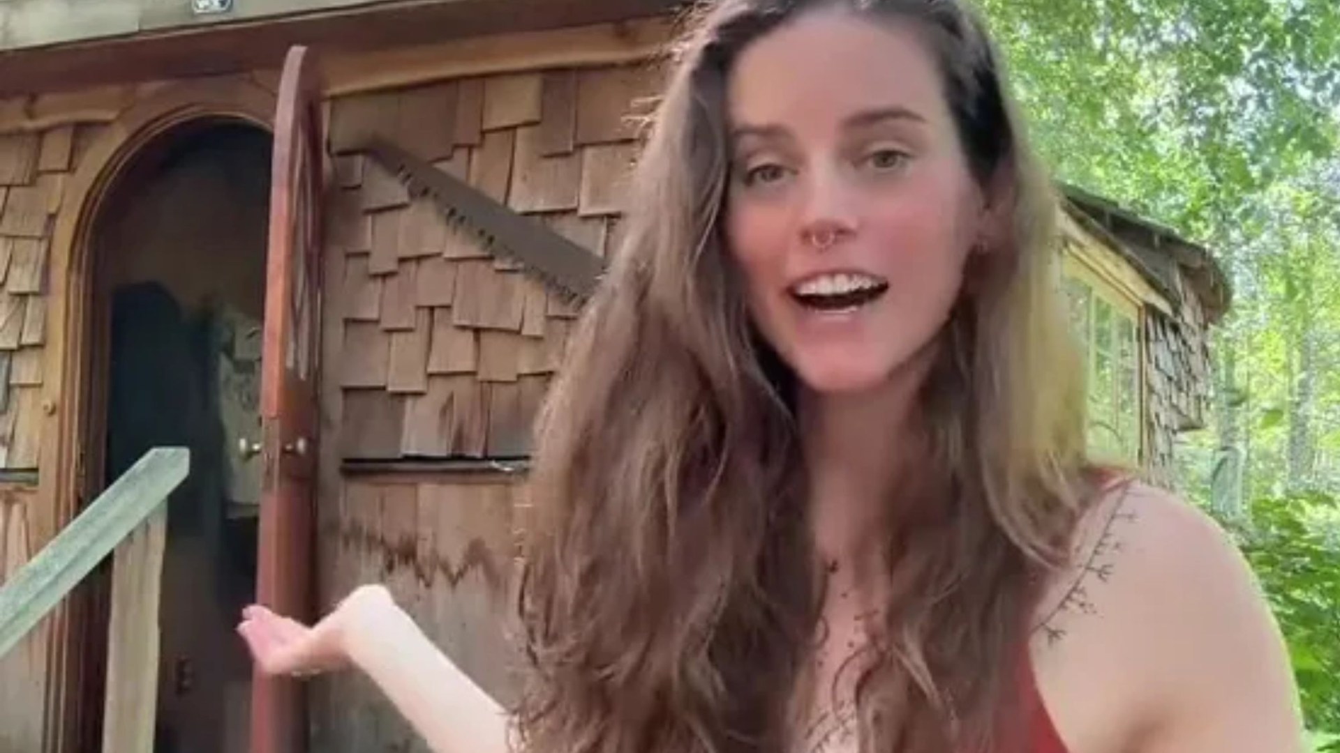 I live in a tiny hippie shack in the woods – trolls call me a squatter and accuse me of normalising homelessness [Video]