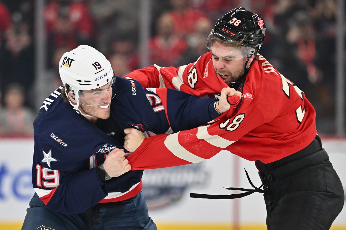 USA vs Canada ice hockey match descends into chaos with three fights in first nine seconds [Video]