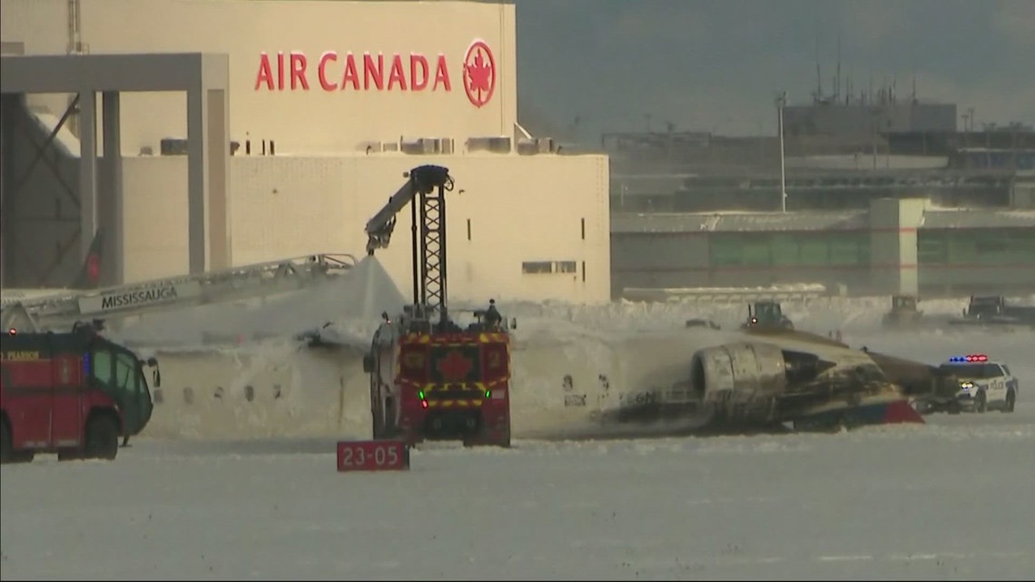 Delta flight from Minneapolis flips on Toronto Airport runway, 18 Injured [Video]