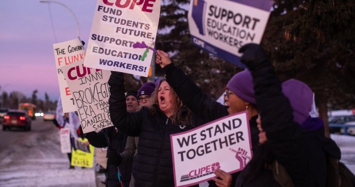 Union representing Calgary school boards custodians, maintenance workers to serve strike notice [Video]