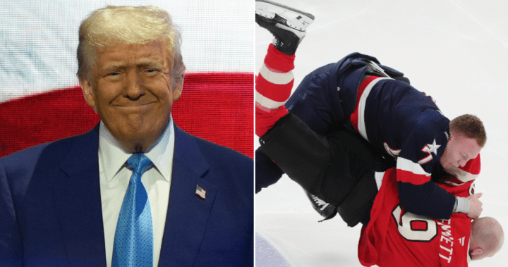 Trump suggests Governor Trudeau join him to watch 4 Nations hockey final – National [Video]