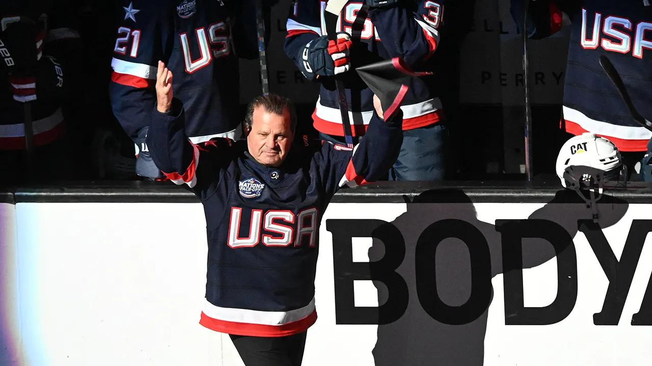 4 Nations Face-Off: Mike Eruzione takes ice in Johnny Gaudreau USA jersey [Video]