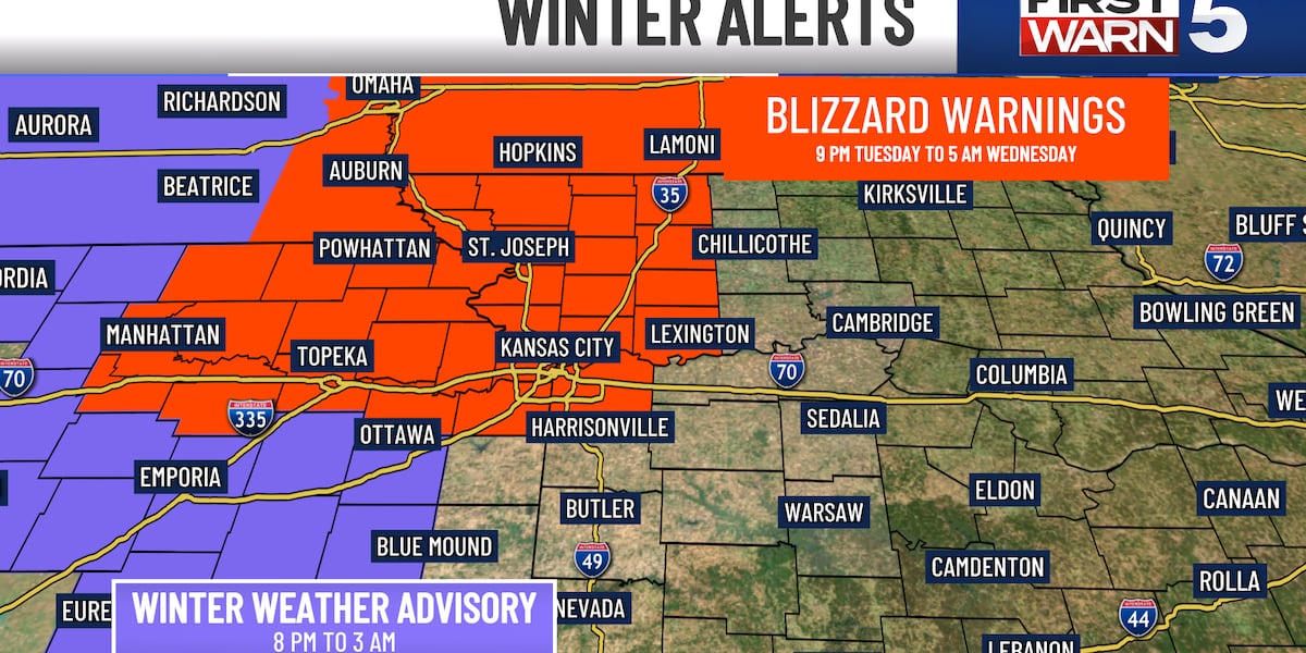 National Weather Service Blizzard Warning Tuesday into Wednesday [Video]