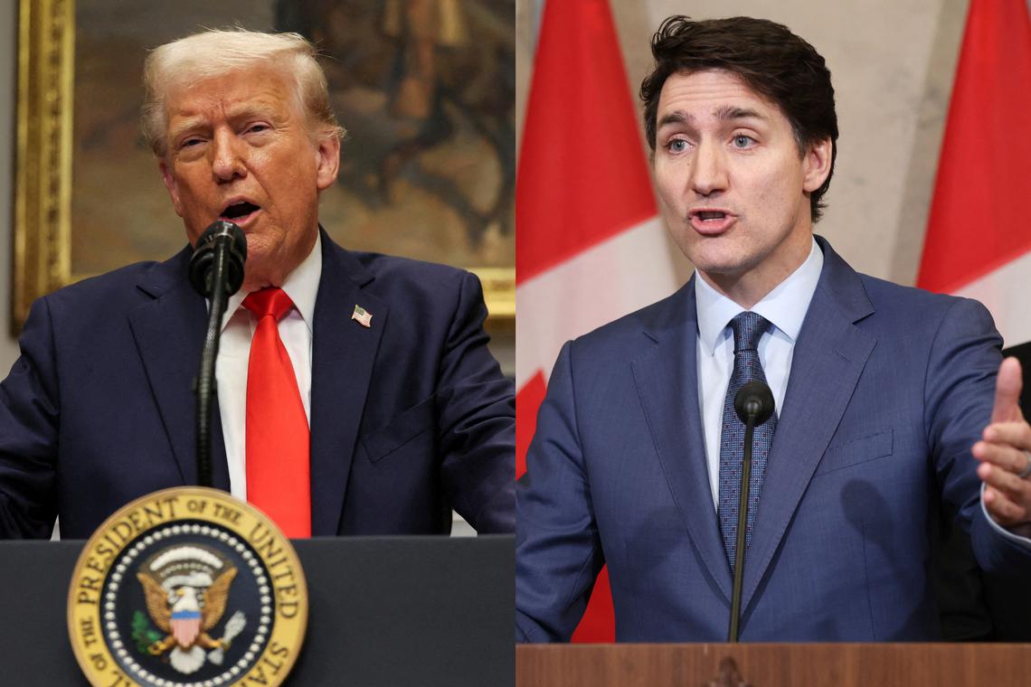 Trump accuses Canadas Trudeau of using tariffs dispute to stay in power [Video]