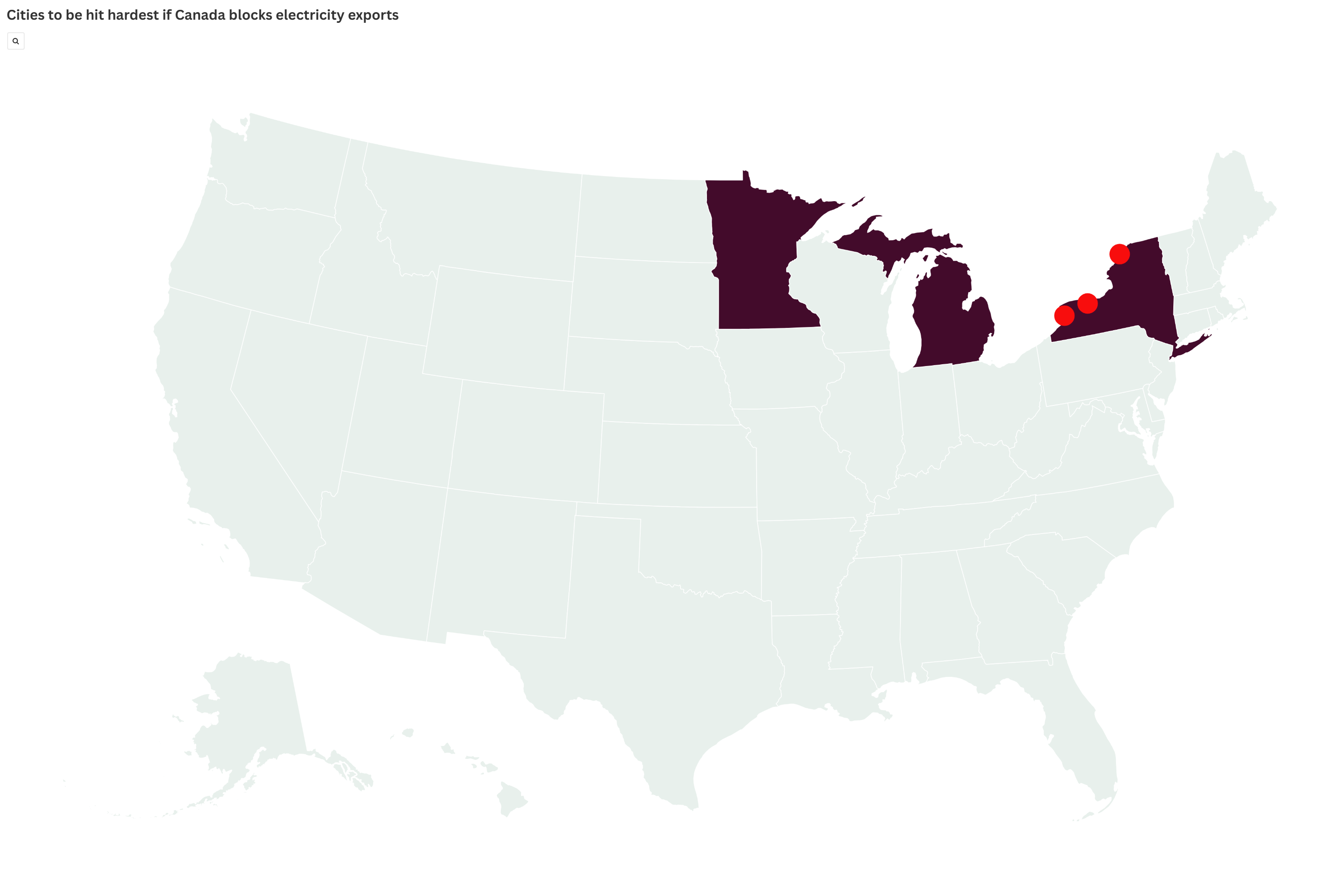 Map Shows Cities to Be Most Impacted by Canada 25% Tariff on Electricity [Video]