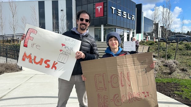 Metro Vancouver residents join ‘Tesla Takedown’ protests against Musk, Trump [Video]