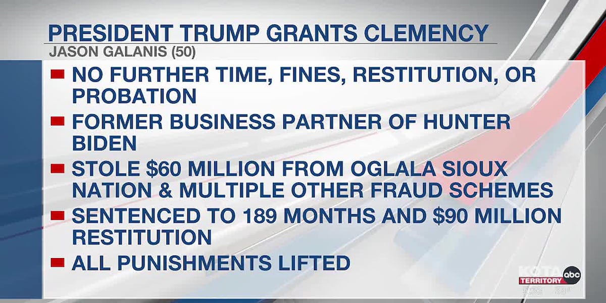 Trump grants clemency to man who stole millions of dollars from Oglala Sioux Nation [Video]
