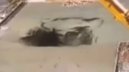 Caught on video: frightening ceiling collapse at Victoria construction site