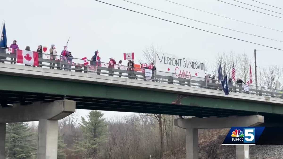 Caravan on I-89 sends message of solidarity from Vermont to Canada [Video]