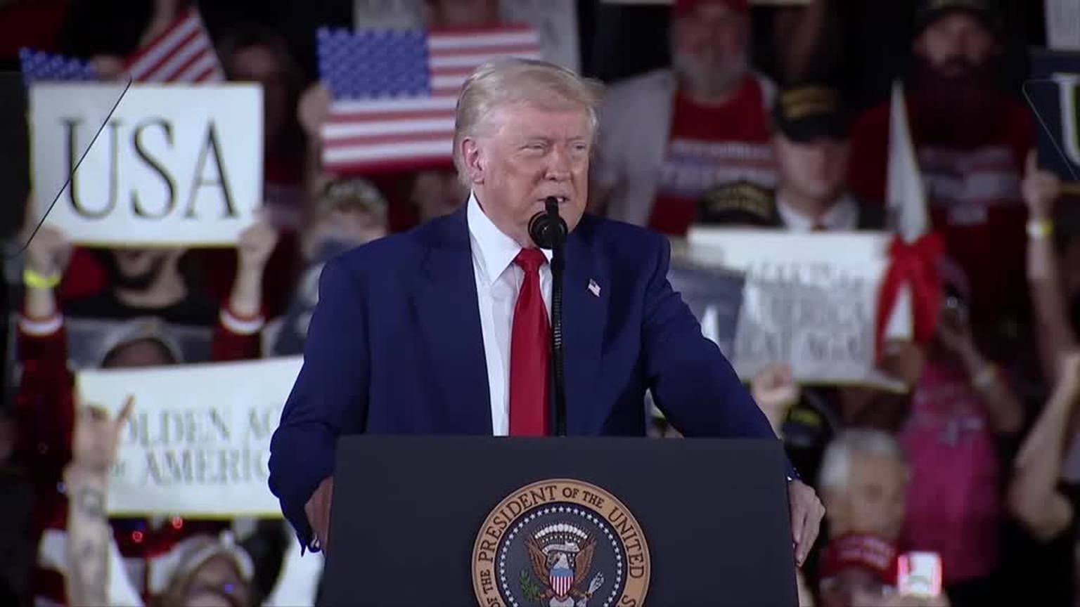Video: Trump touts economy at Michigan 100-day rally as Americans grow wary [Video]