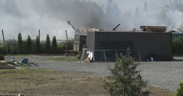 Crews responding to a fire in Langley - BC [Video]