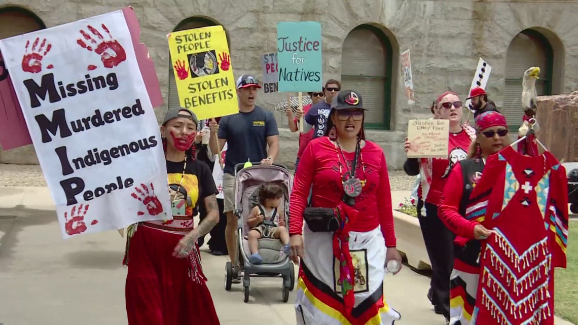 Group gathers at state capitol to raise awareness for missing, murdered Indigenous peoples [Video]