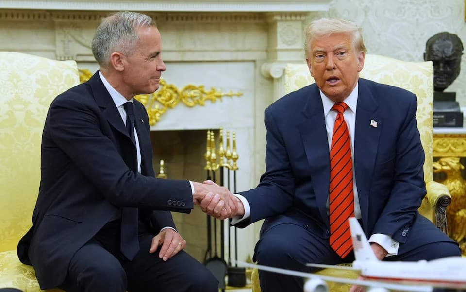 ‘Never say never’ on Canada becoming part of United States, Trump tells Carney in White House [Video]