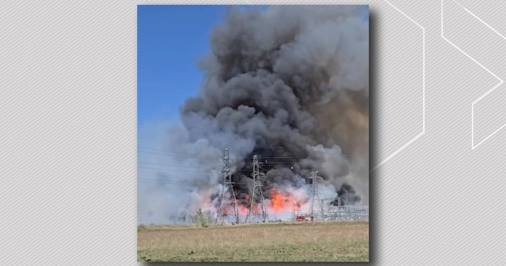 Thick, black smoke from west end brush fire seen across Edmonton – Edmonton [Video]