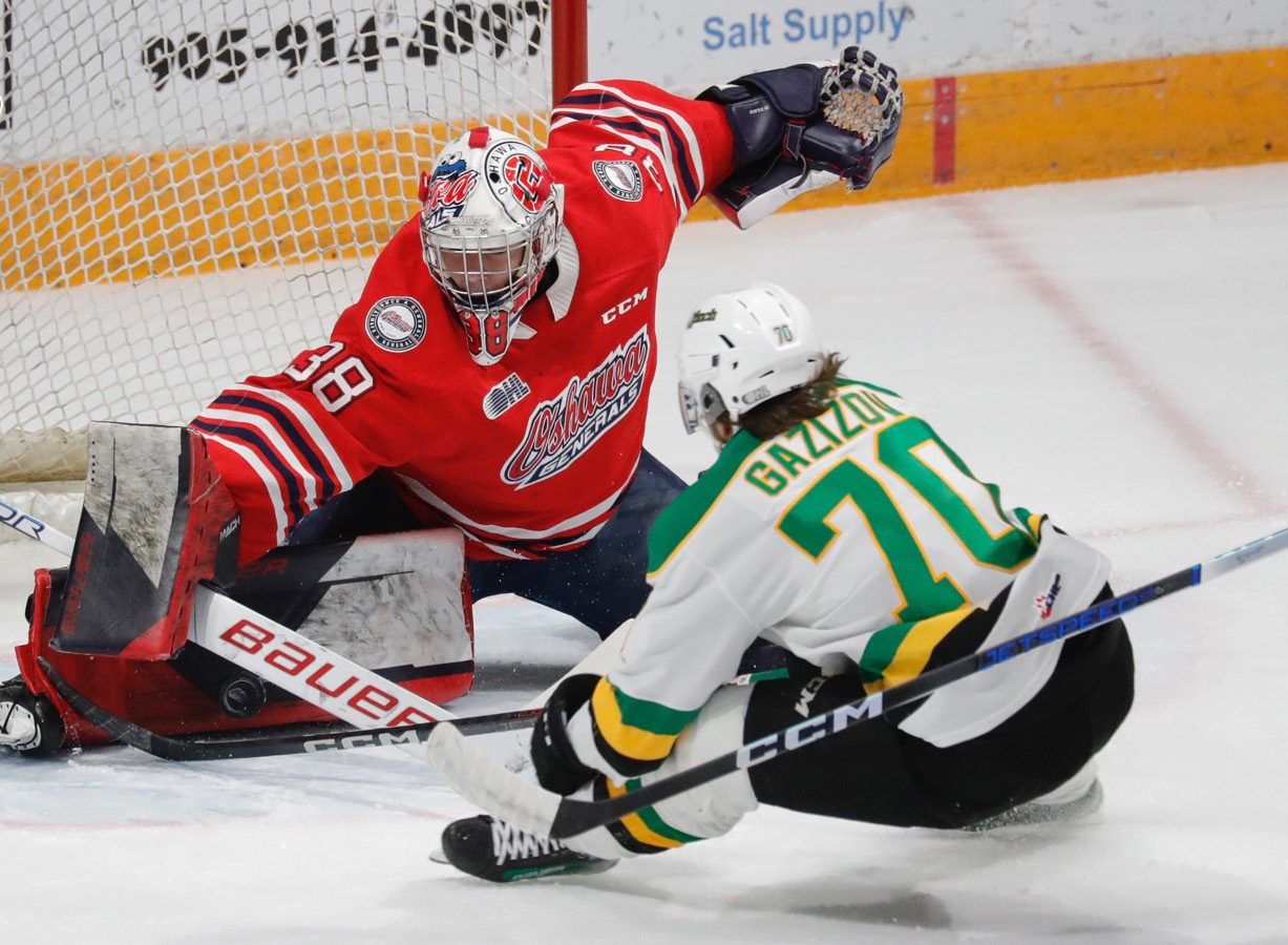 Ontario Hockey League playoffs: Knights beat Generals 6-2 to lead league finals 3-1 [Video]