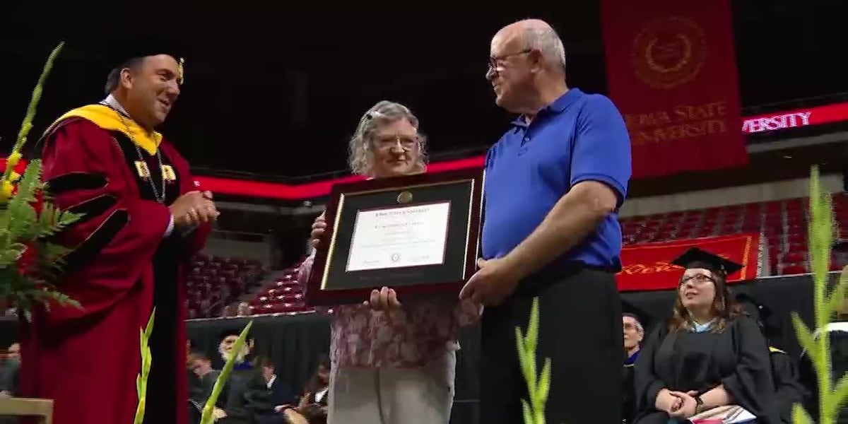 Fathers college degree accepted by his children 73 years after his last class [Video]