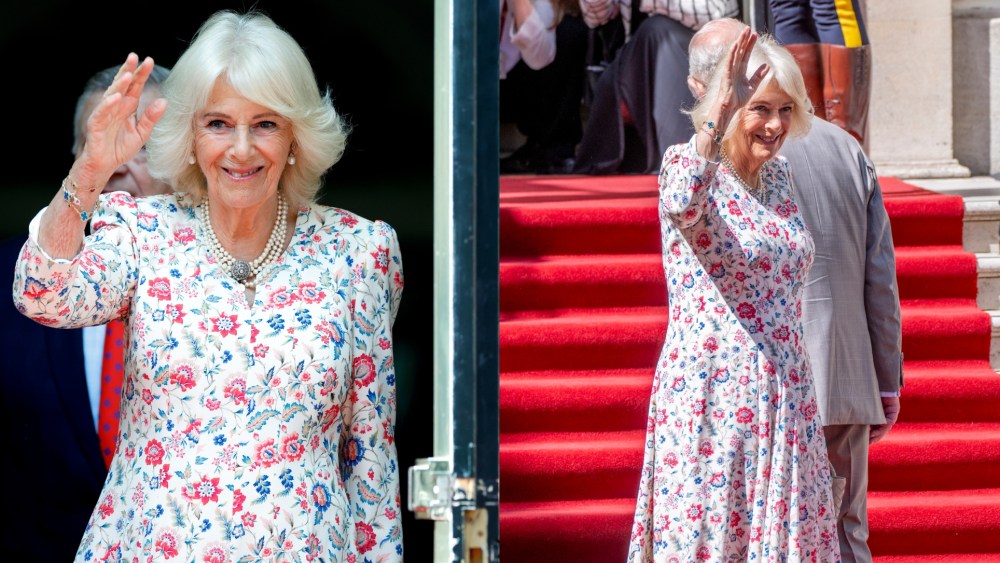 Queen Camilla Rewears Fiona Clare Dress for Canada House Anniversary [Video]