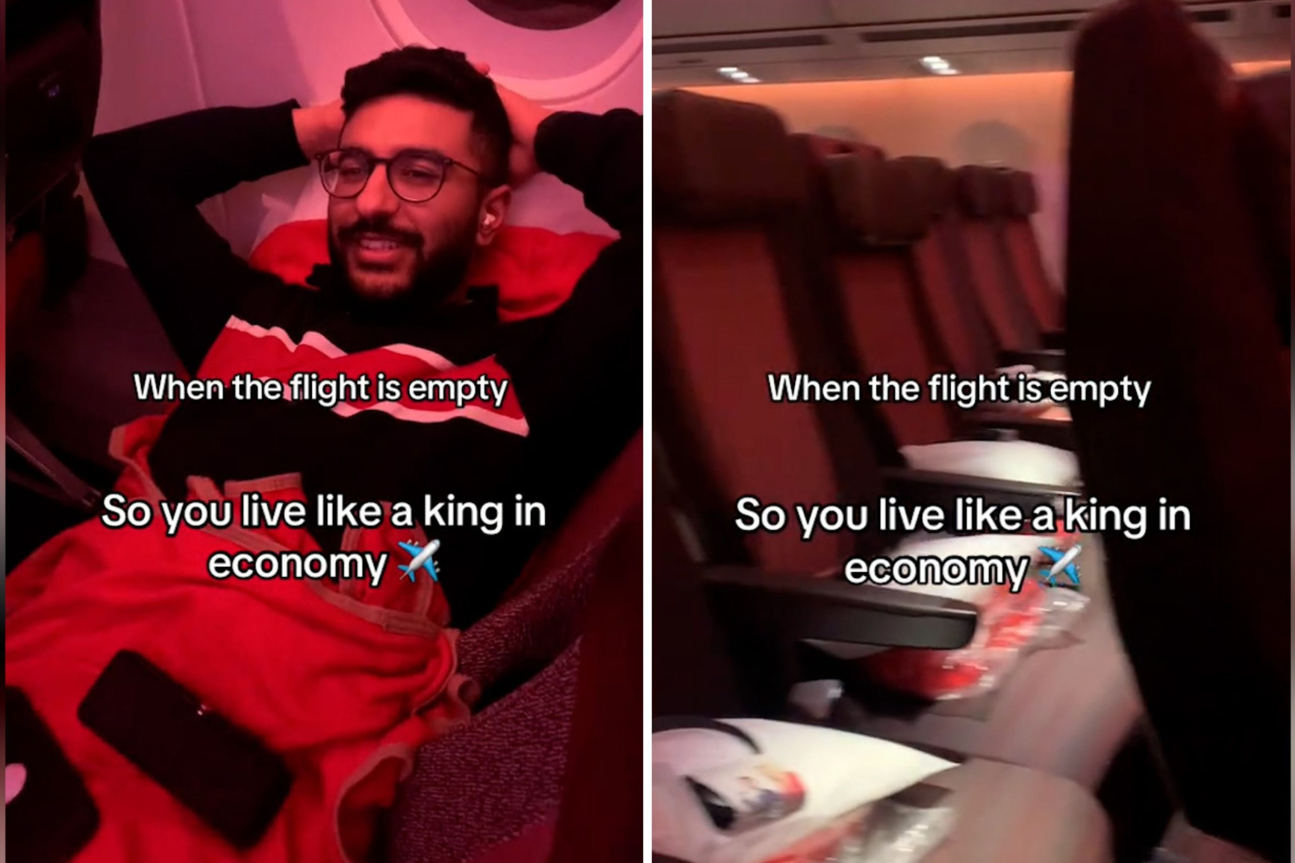 Man Not Expecting To ‘Live Like a King’ in Economy on 9-Hour Flight [Video]