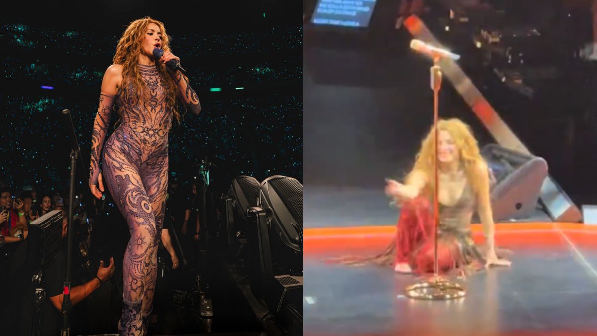 Shakira Slips On Stage Mid-Concert While Performing 