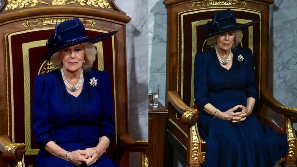 Queen Camilla Wears the Queen’s Own Rifles of Canada Brooch for Tour [Video]