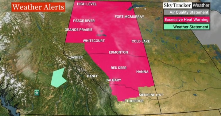 Temperatures forecast to soar across Alberta as much of province under heat warnings [Video]